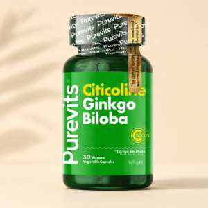 PUREVİTS Ginkgo Biloba Citicoline + Focus - 30 Vegan Kapsül